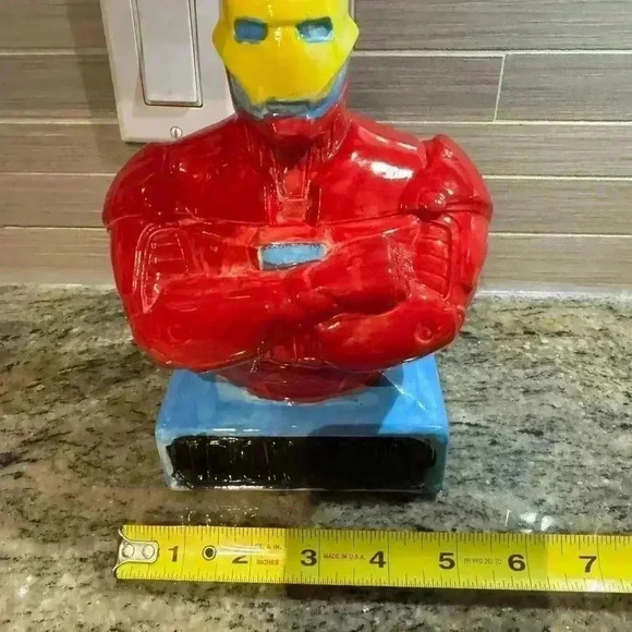 Ironman ceramic pottery  bank - Picture 2 of 6